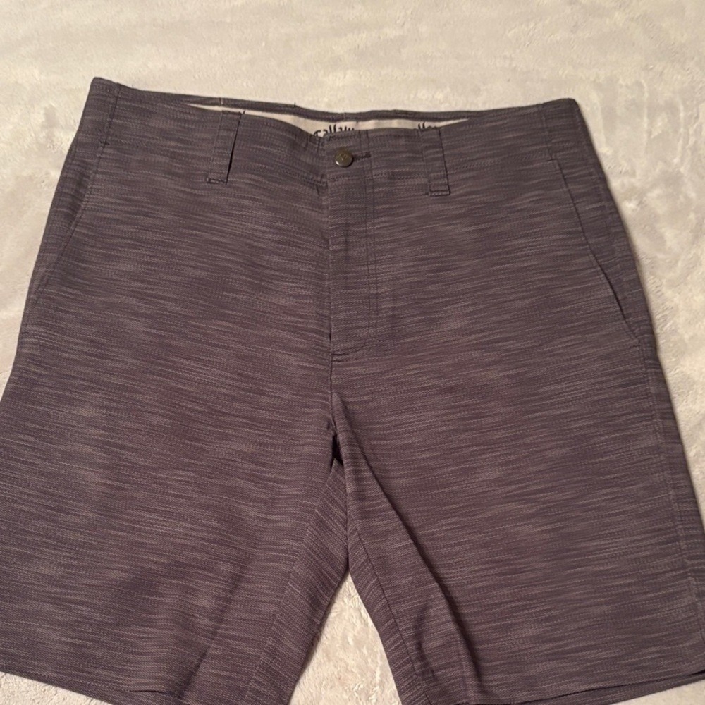 NWT‎ Callaway Men's Gray Patterned Flat Front Shorts